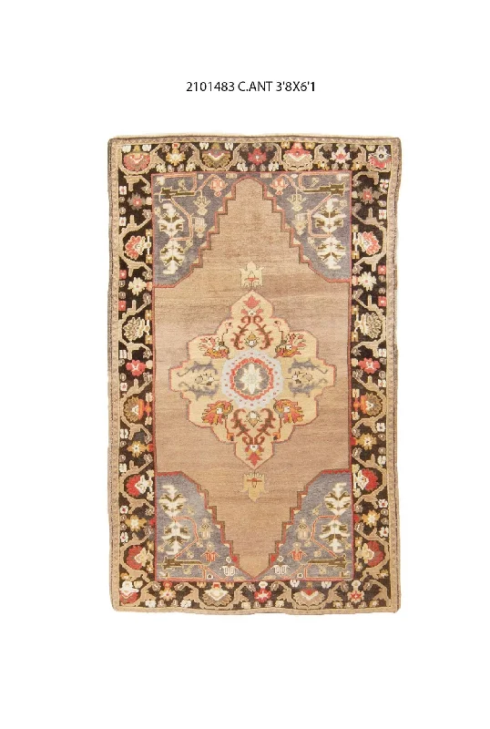 4x6 Old & Vintage Turkish Area Rug