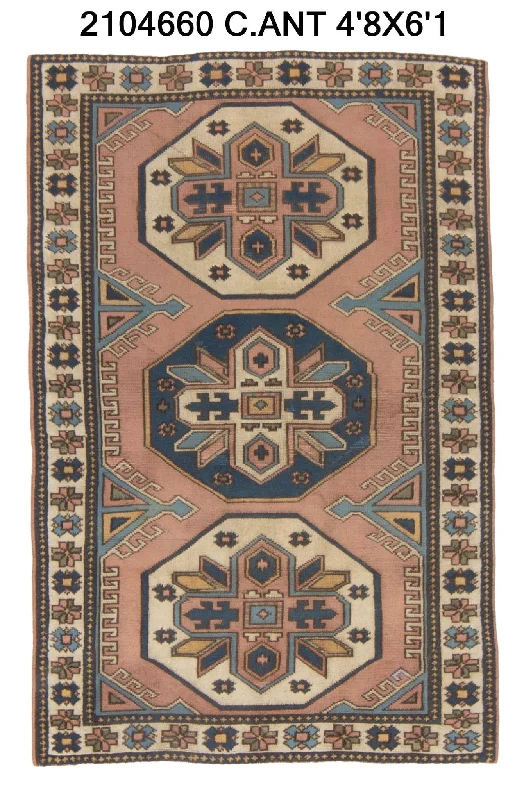 4x6 Old & Vintage Turkish Area Rug