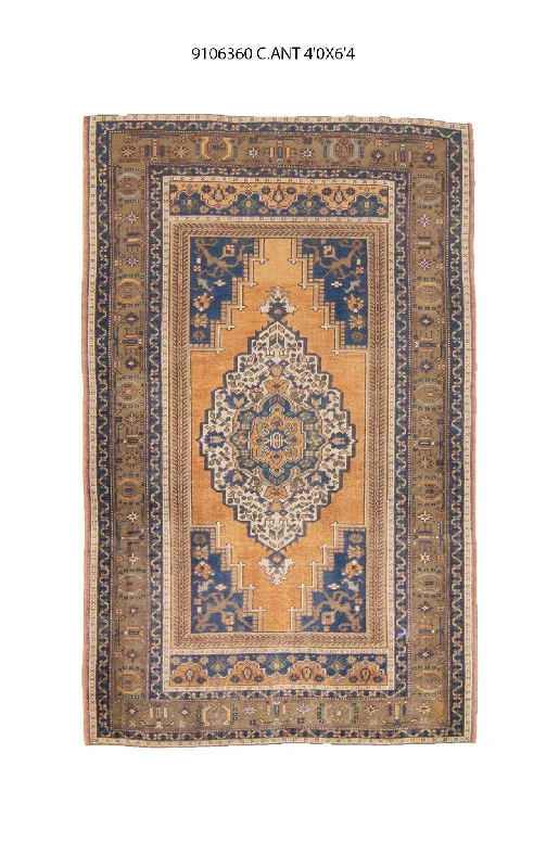 4x6 Old & Vintage Turkish Area Rug