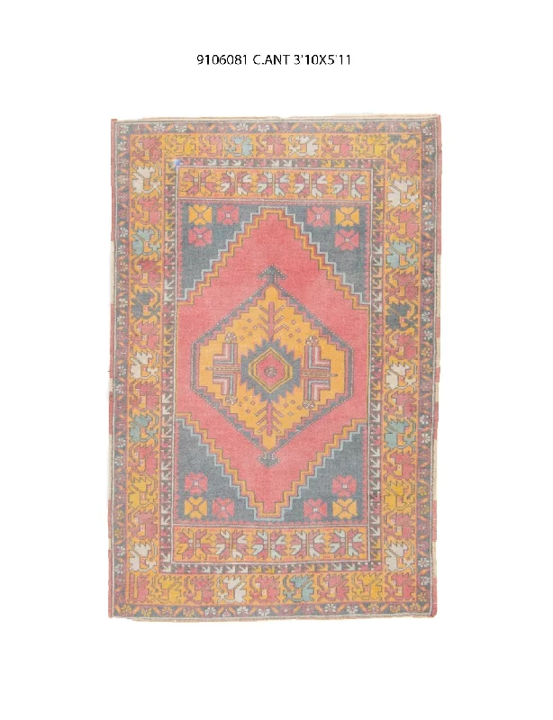 4x6 Old & Vintage Turkish Area Rug