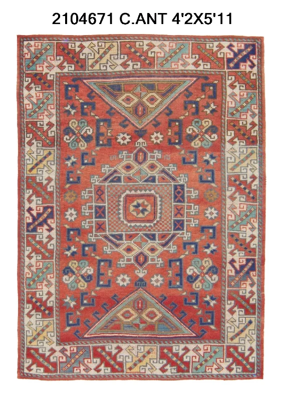 4x6 Old & Vintage Turkish Area Rug