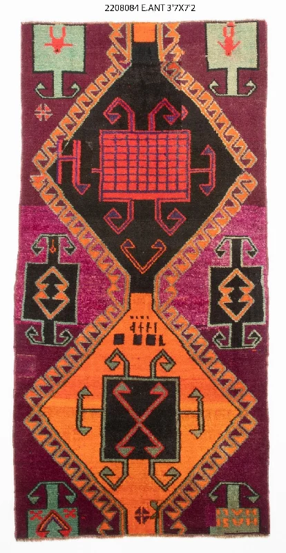 4x7 Old & Vintage Turkish Area Rug