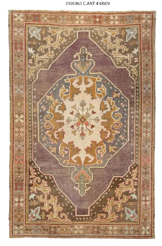 4x7 Old & Vintage Turkish Area Rug