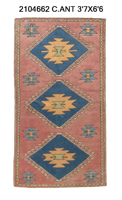 4x7 Old & Vintage Turkish Area Rug