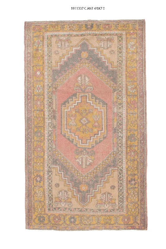 4x7 Old & Vintage Turkish Area Rug