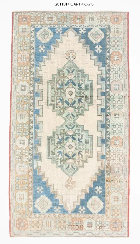 4x8 Old & Vintage Turkish Area Rug