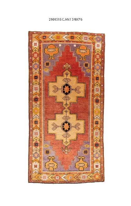 4x8 Old & Vintage Turkish Area Runner Rug