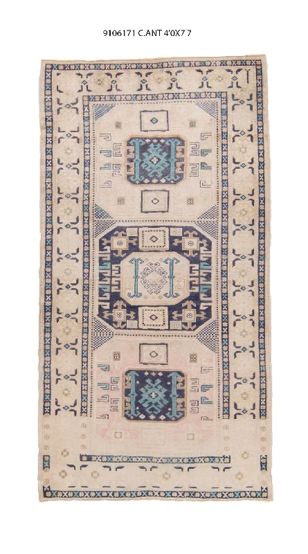 4x8 Old & Vintage Turkish Area Runner Rug