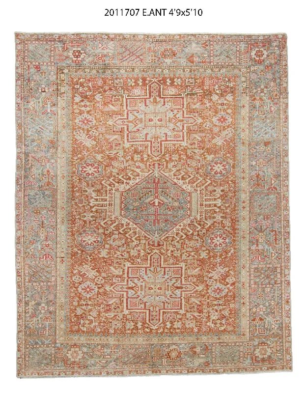 5x6 Old & Vintage Turkish Area Rug