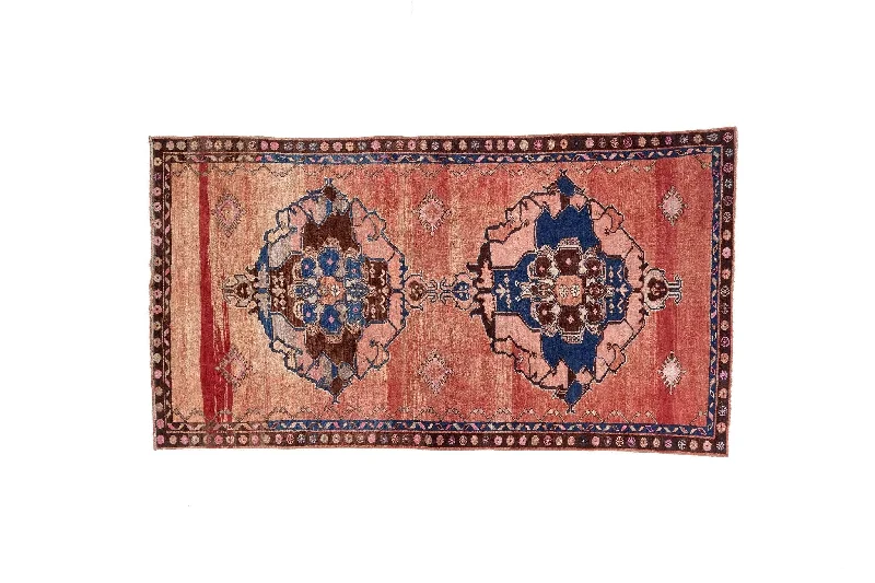 6x11 Salmon Vintage Turkish Area Rug