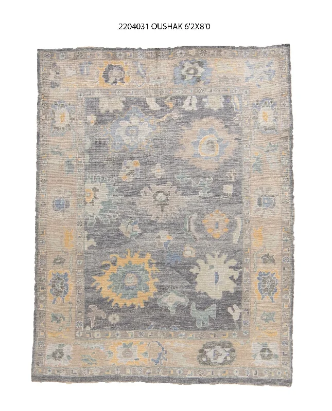 6x8 Modern Oushak Area Rug