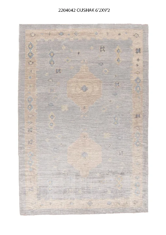 6x9 Modern Oushak Area Rug