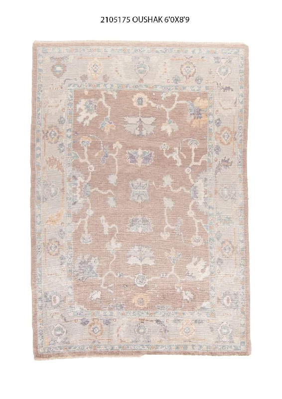 6x9 Modern Oushak Area Rug