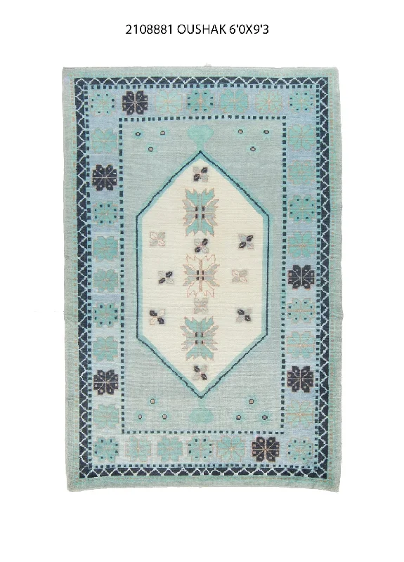 6x9 Modern Oushak Area Rug