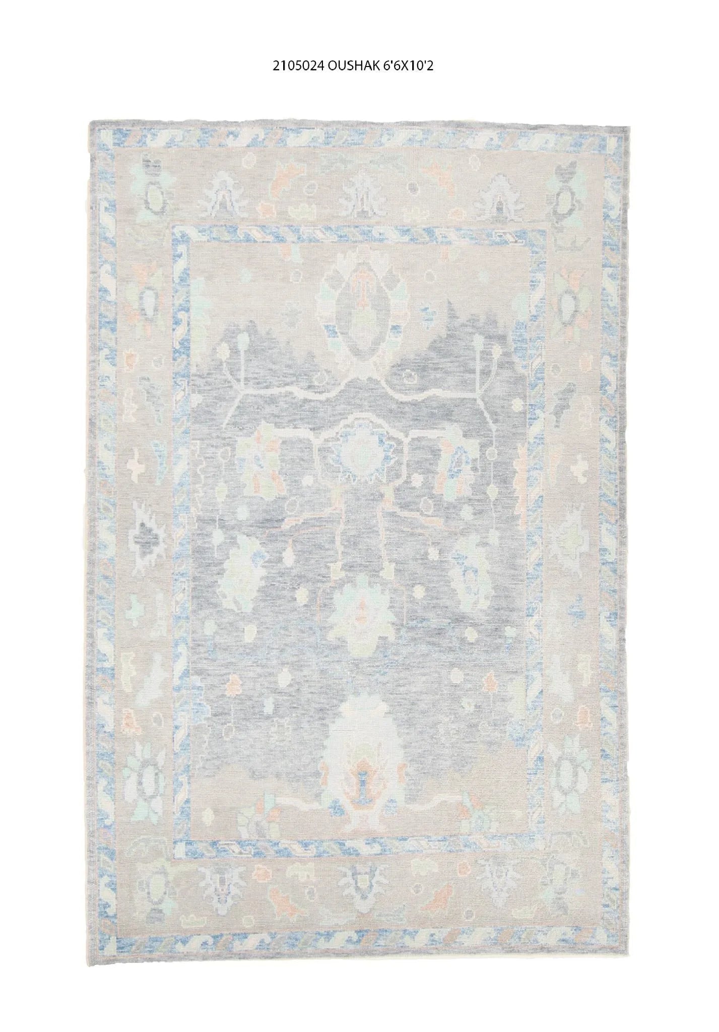 7x10 Modern Oushak Area Rug