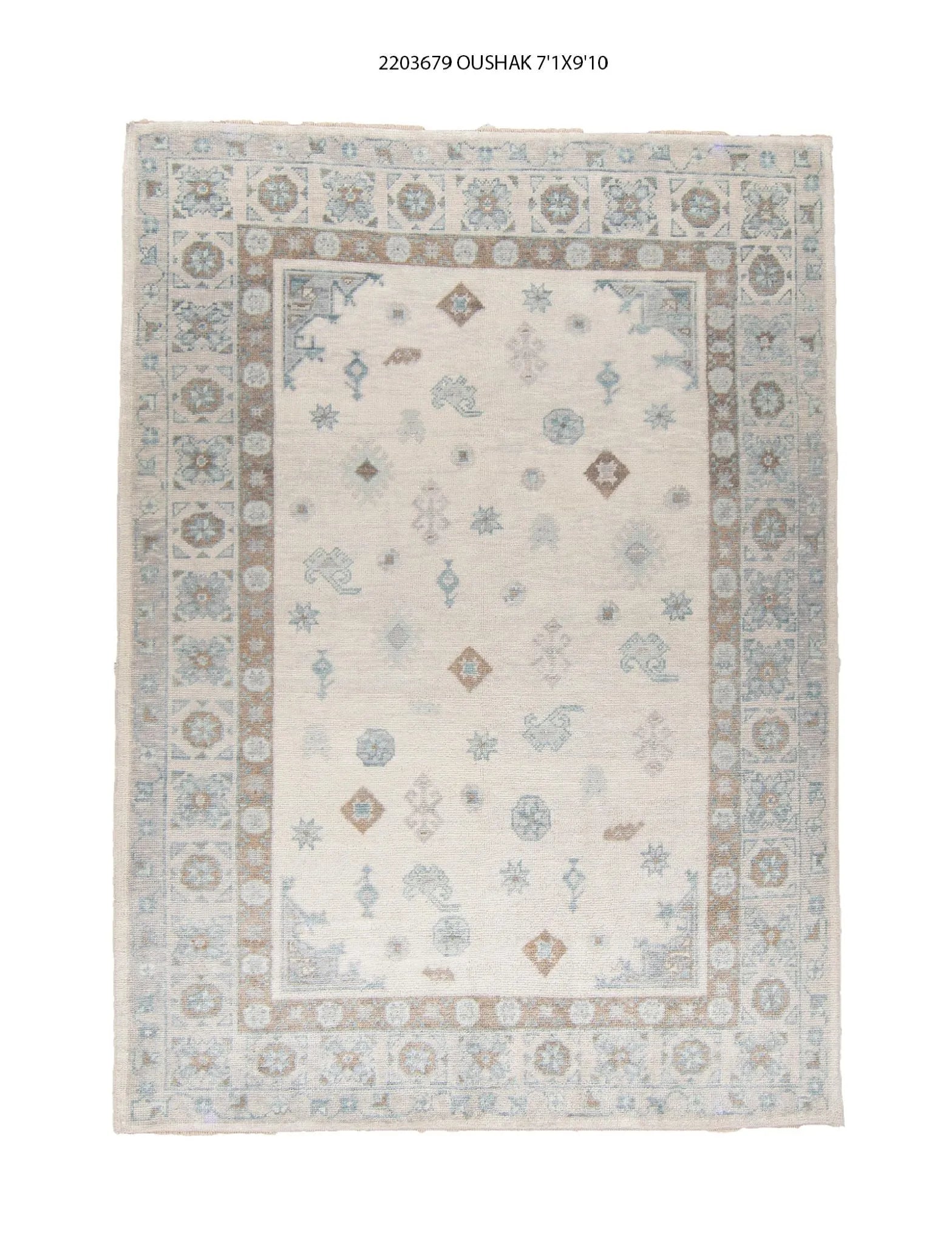 7x10 Modern Oushak Area Rug