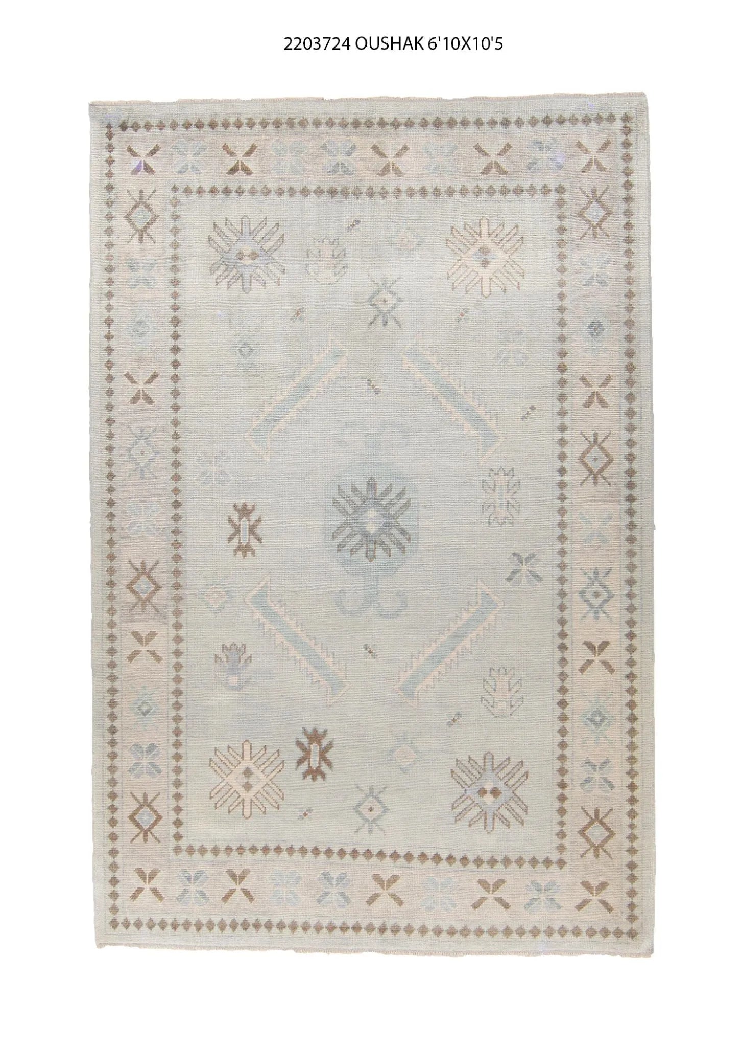 7x10 Modern Oushak Area Rug