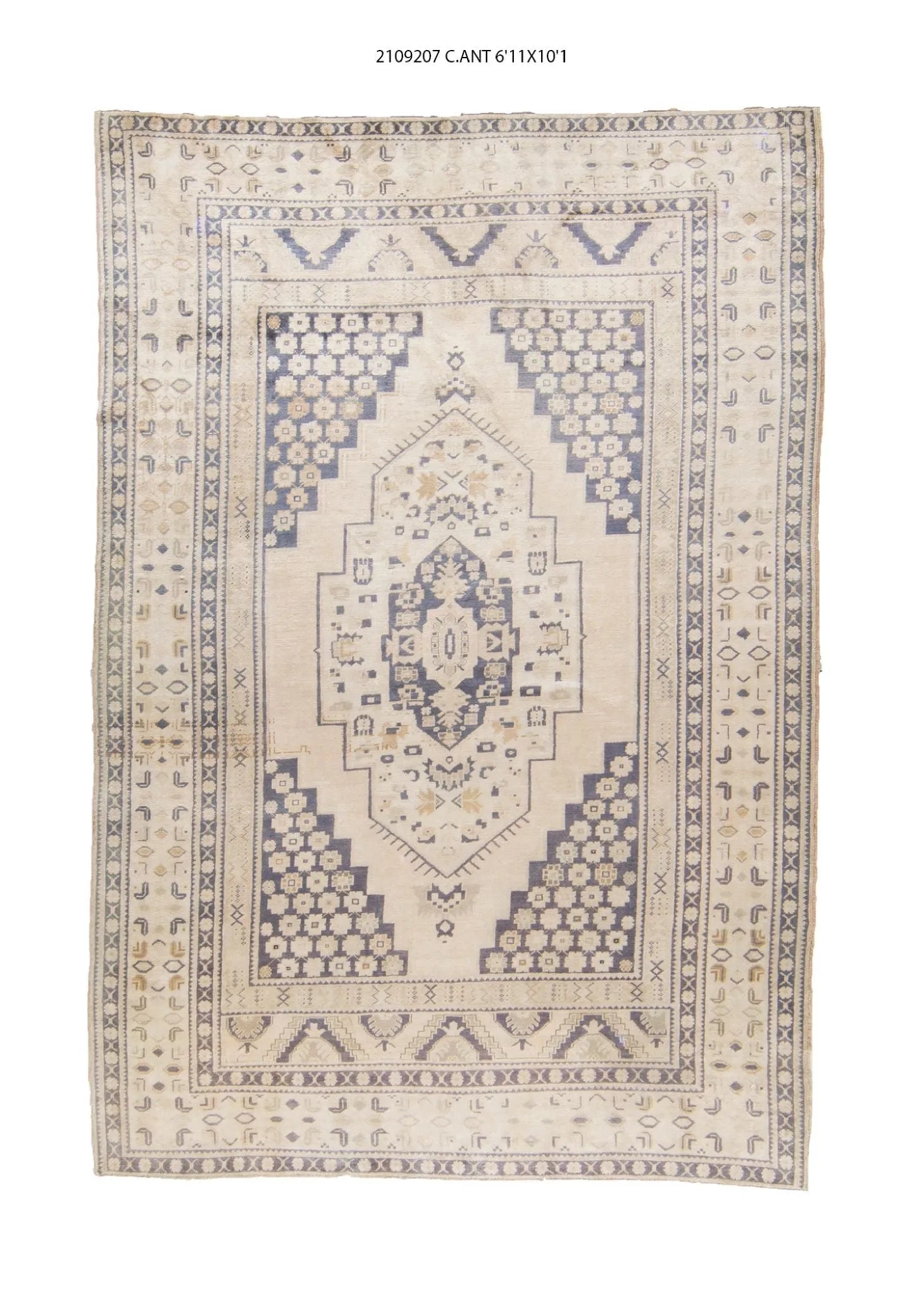 7x10 Old & Vintage Turkish Area Rug