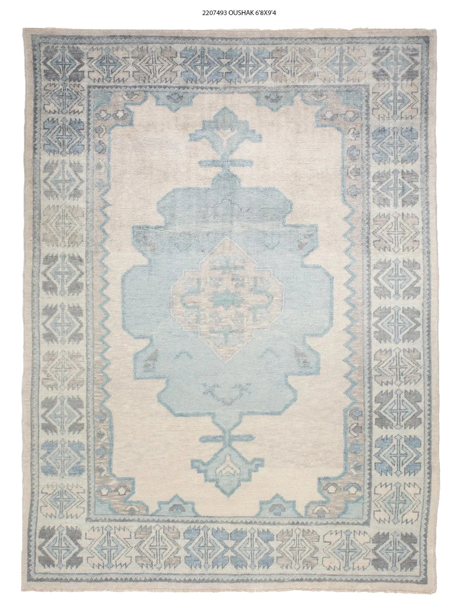 7x9 Modern Oushak Area Rug