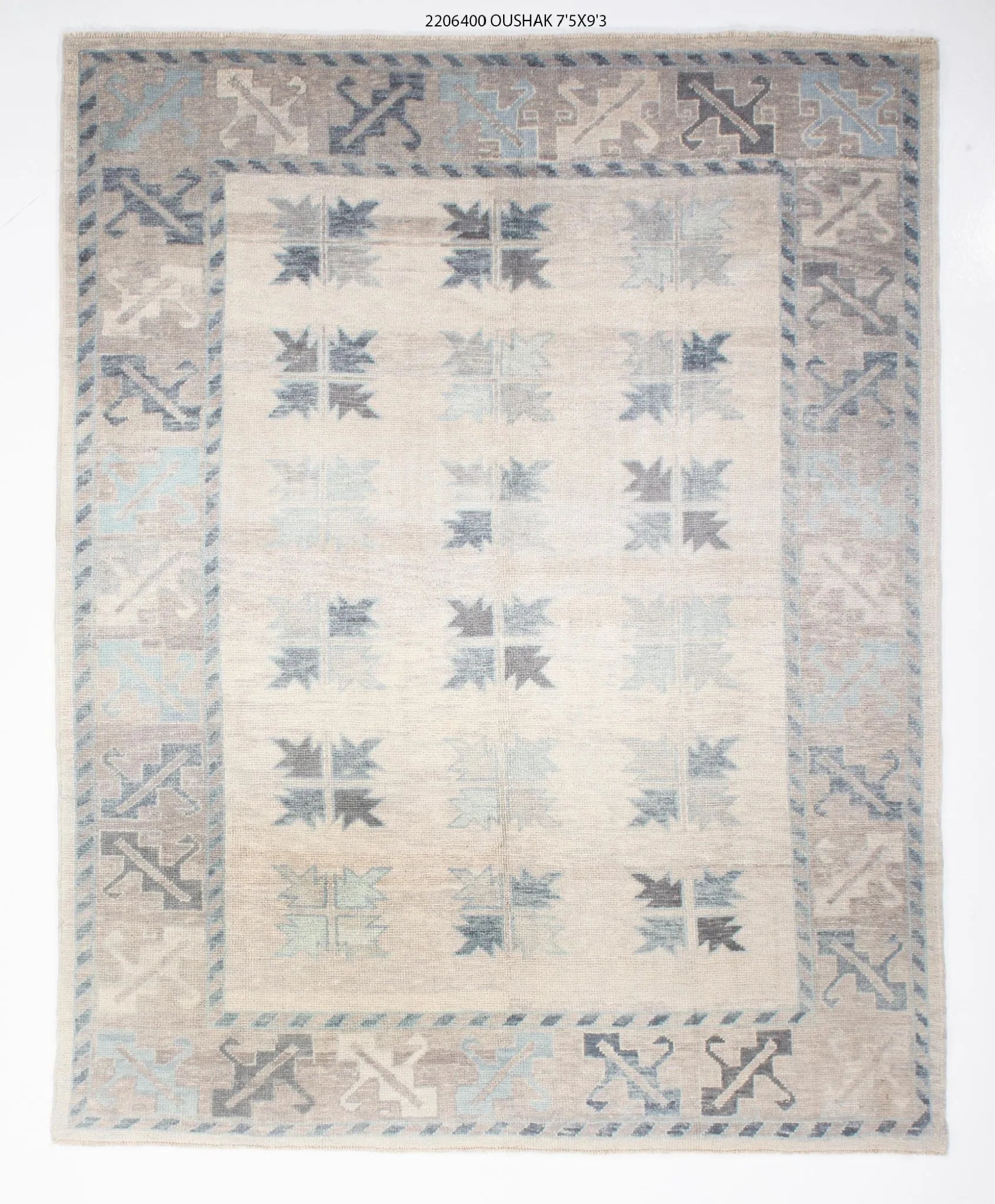 7x9 Modern Oushak Area Rug