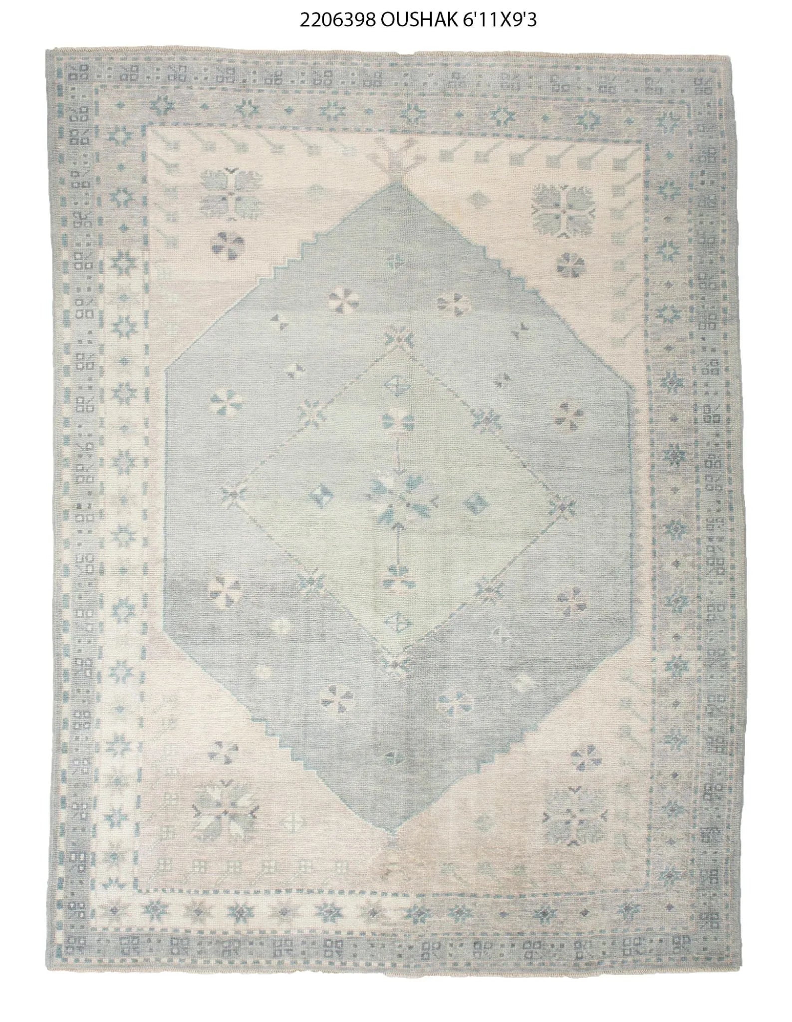 7x9 Modern Oushak Area Rug