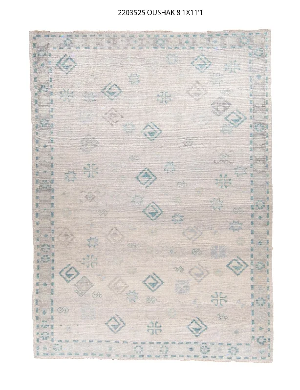 8x11 Modern Oushak Area Rug