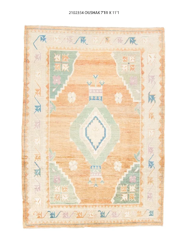 8x11 Modern Oushak Area Rug