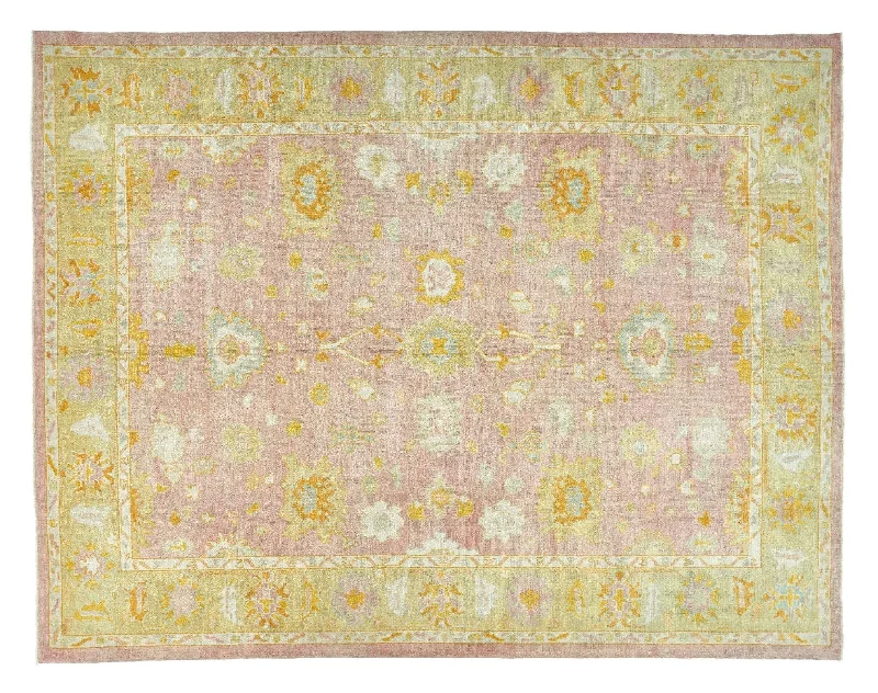 9x11 Colorful Modern Oushak Area Rug