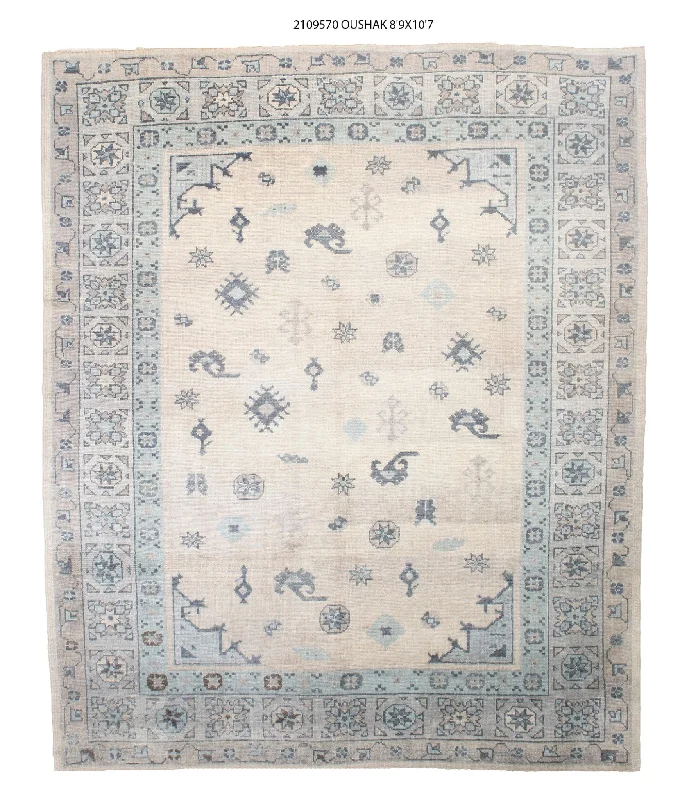 9x11 Modern Oushak Area Rug