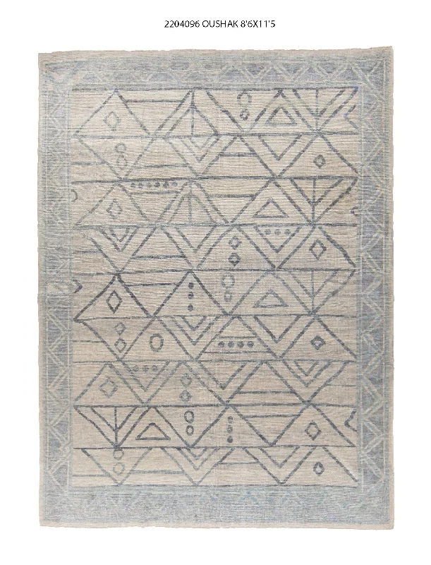 9x11 Modern Oushak Area Rug