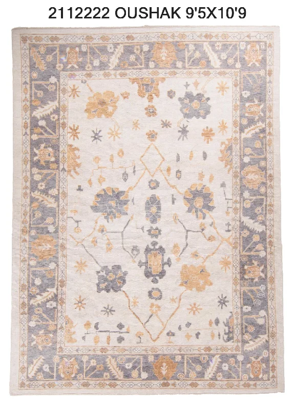 9x11 Modern Oushak Area Rug