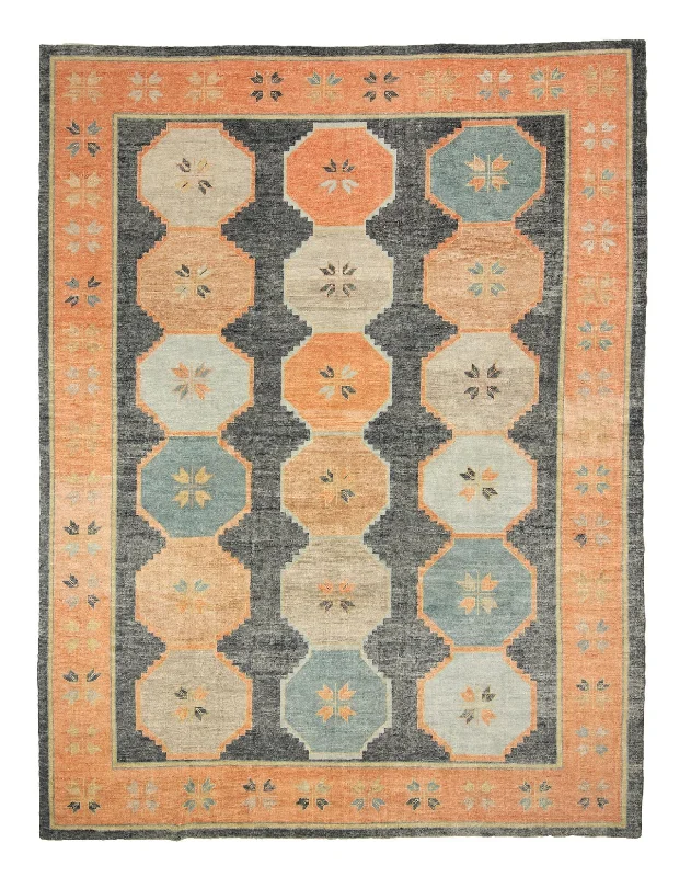 9x12 Modern Oushak Area Rug