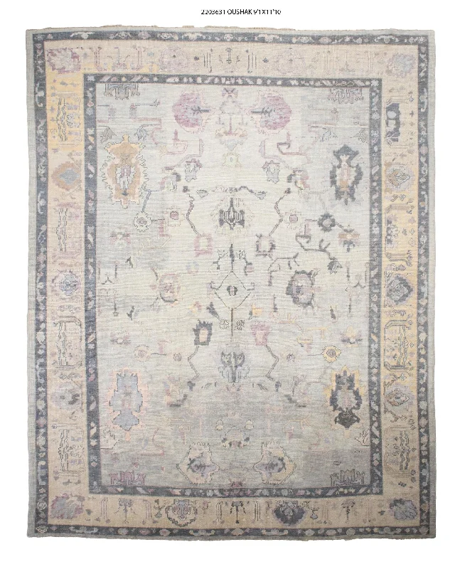 9x12 Modern Oushak Area Rug