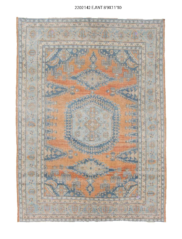 9x12 Old & Vintage Turkish Area Runner Rug