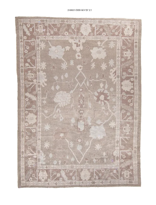 9x13 Modern Oushak Area Rug