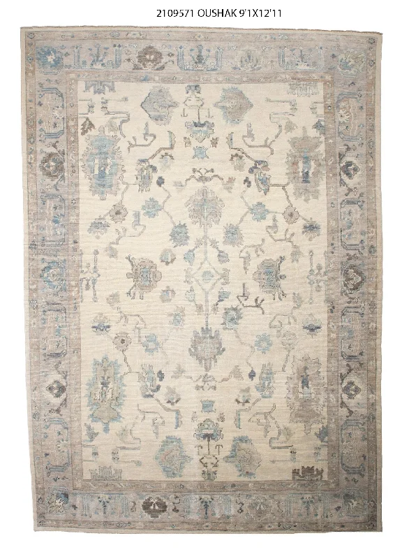 9x13 Modern Oushak Area Rug