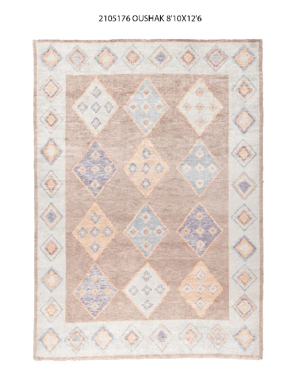 9x13 Modern Oushak Area Rug