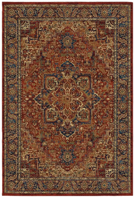 Ankara 604R Red/Blue Rug