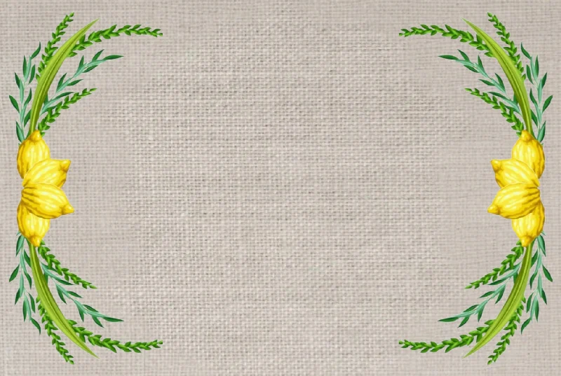 Burlap Lulav Wreath - Placemat