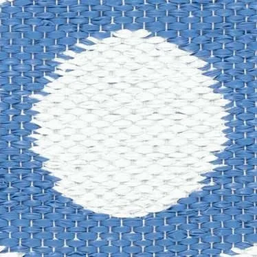 Dot French Blue Handwoven Indoor/Outdoor Rug Swatch