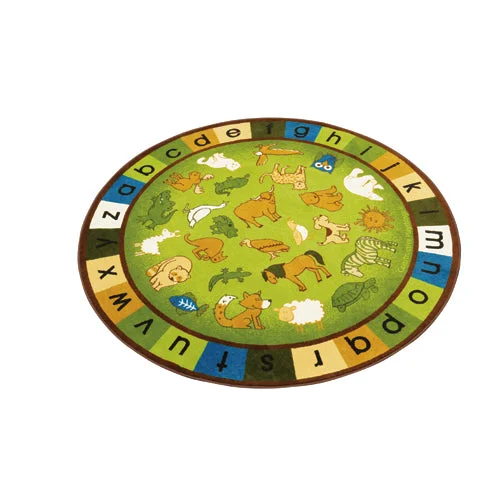 Carpet for Kids® Earthtone Animals 6' Round Rug