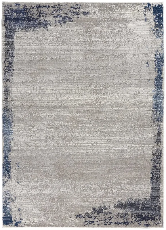 Etchings ETC01 Grey/Navy Rug