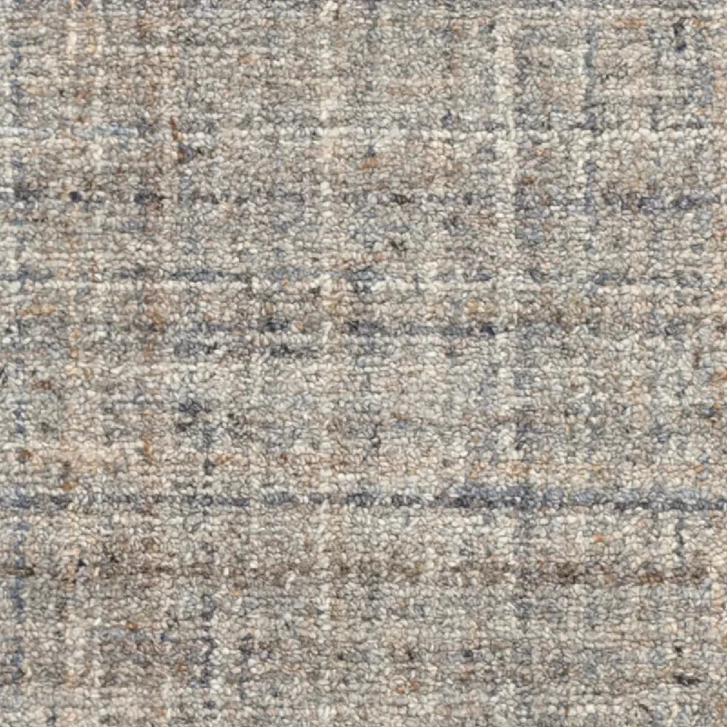 Harris Blue/Brown Hand Micro Hooked Wool Rug Swatch