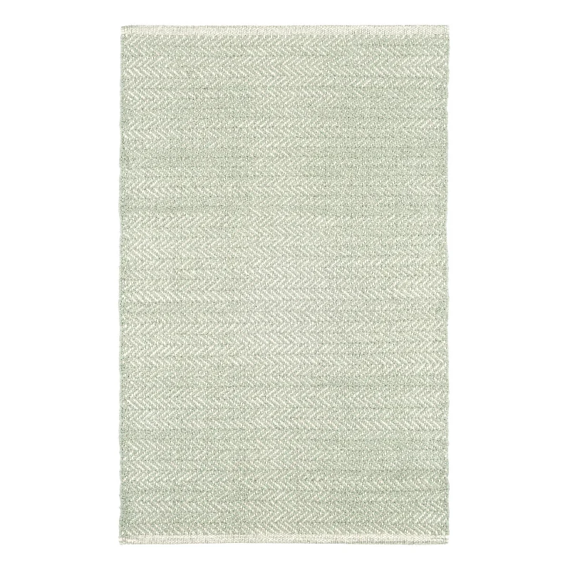 Herringbone Ocean Handwoven Cotton Rug