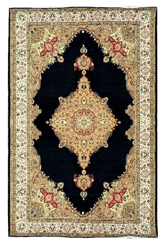 Kaoud Rugs 6X9.3 Rectangle Navy Tabriz-S Area Rug