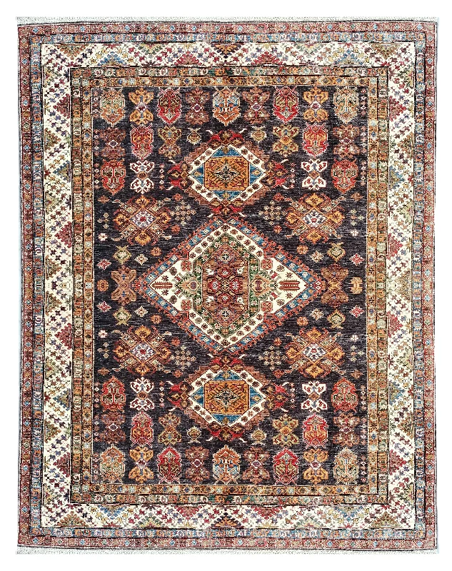 Kaoud Rugs 8X10 Rectangle Black Kazak Area Rug