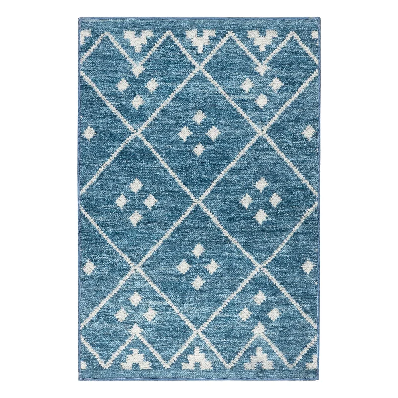 Kota Indigo Machine Washable Rug