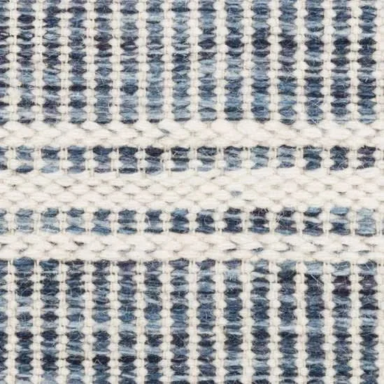 Malta Blue Handwoven Wool Rug Swatch