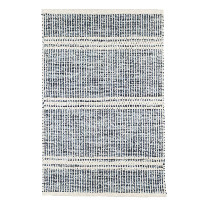 Malta Blue Handwoven Wool Rug