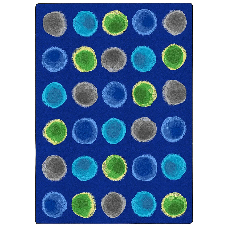 Marine Watercolor Spots Classroom Seating Rug